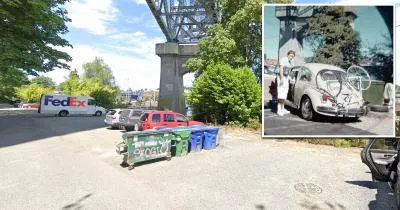 The site where Ted Bundy was photographed with his Volkswagen Bug The site where Ted Bundy was photographed with his Volkswagen Bug