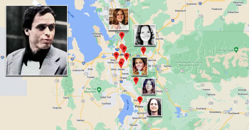 Ted Bundy Utah Locations and Map.