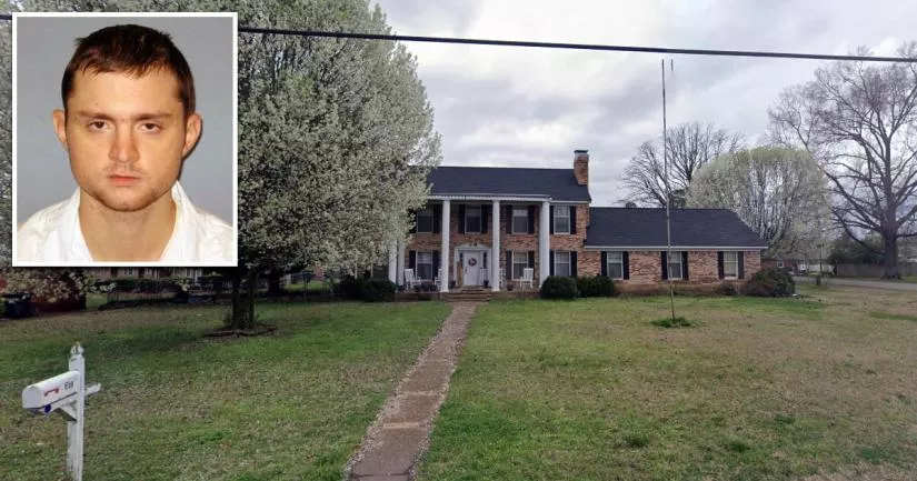 The house where Andrew Lackey murdered Charles Newman