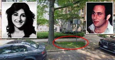 The location where David Berkowitz shot Virginia Voskerichian The location where David Berkowitz shot Virginia Voskerichian