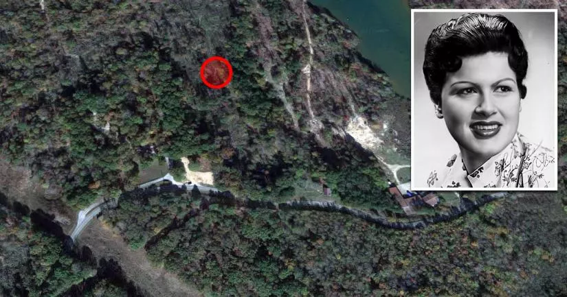 Patsy Cline's crash site location.