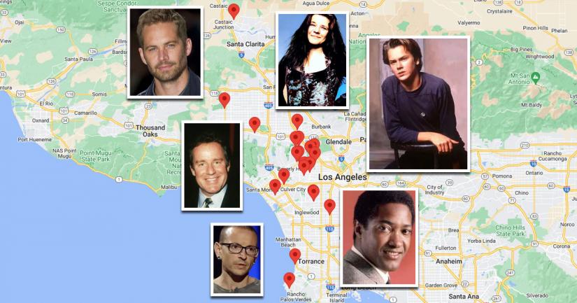Hollywood Celebrity Death Locations