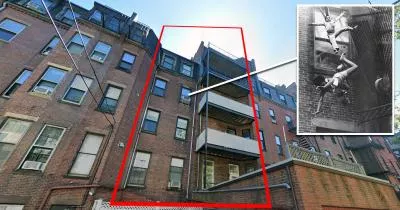 The location where the "Fire Escape Collapse" photograph was taken