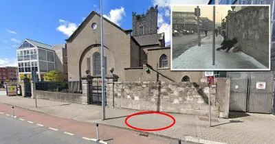The location where RTE recorded a man slipping on ice The location where RTE recorded a man slipping on ice