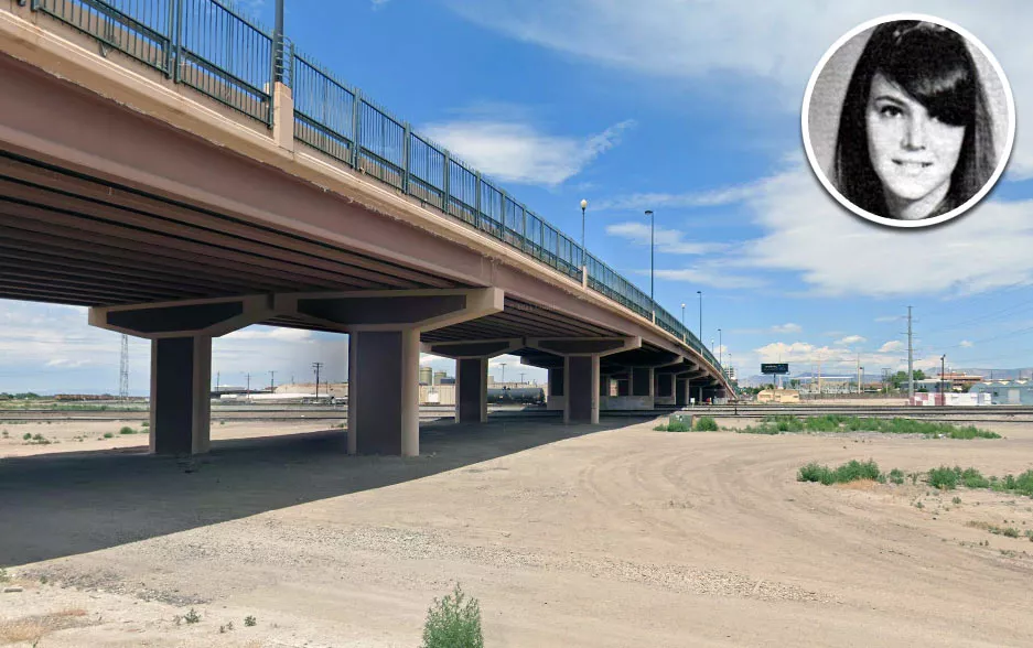 The overpass where Oliverson's sandals and bike were discovered The overpass where Oliverson's sandals and bike were discovered