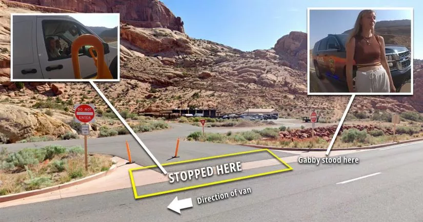 Petito and Laundrie traffic stop location