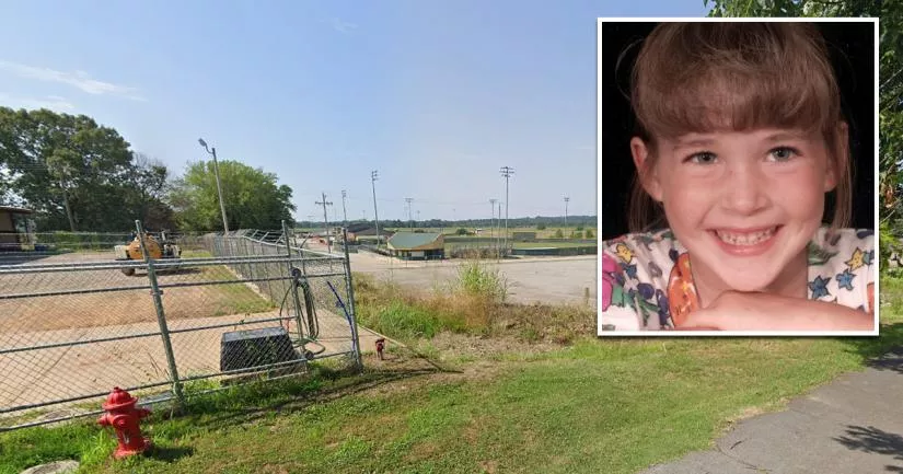 The parking lot where Morgan Nick was abducted