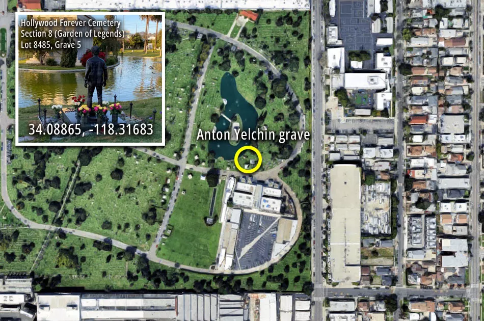 Yelchin's grave Yelchin's grave