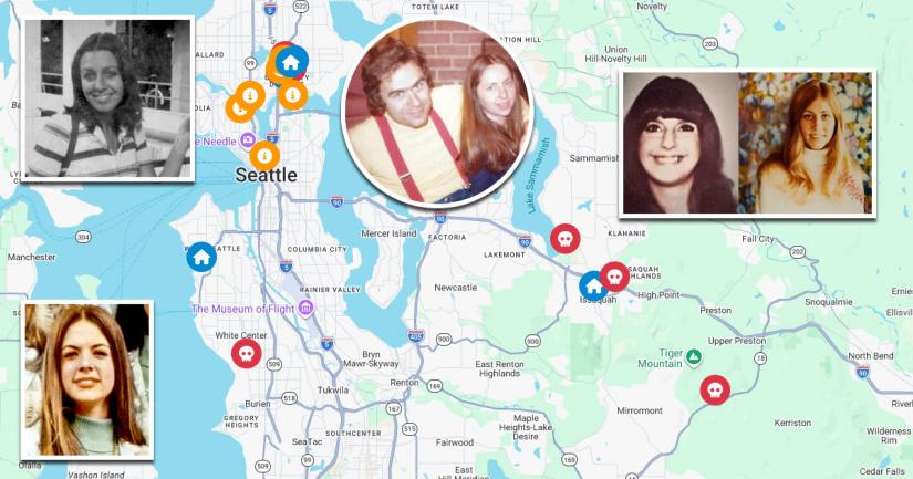 A map showing some of the locations.